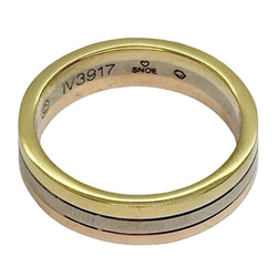 Bague Alliance CARTIER "Vendôme Louis Cartier" en or blanc, or jaune et or rose - Castafiore