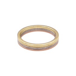 Bague Alliance CARTIER "Vendôme Louis Cartier" en or jaune, or blanc et or rose - Castafiore