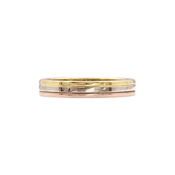 Bague Alliance CARTIER "Vendôme Louis Cartier" en or jaune, or blanc et or rose - Castafiore