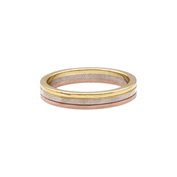 Bague Alliance CARTIER "Vendôme Louis Cartier" en or jaune, or blanc et or rose - Castafiore