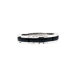Bague Alliance CHANEL "Ultra" en or blanc et céramique - Castafiore