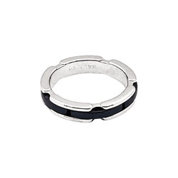 Bague Alliance CHANEL "Ultra" en or blanc et céramique - Castafiore