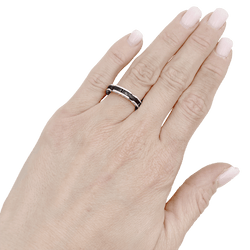 Bague Alliance CHANEL "Ultra" en or blanc et céramique - Castafiore