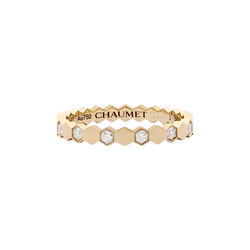 Bague Alliance CHAUMET "Bee" en or rose et diamants - Castafiore