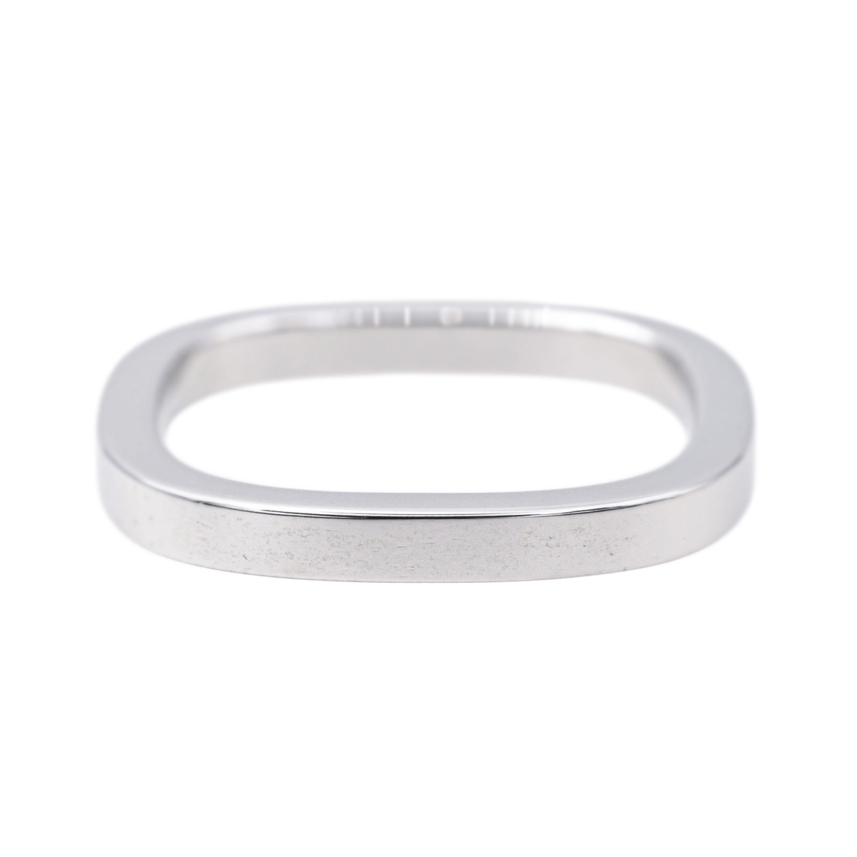 Bague Alliance DINH VAN "Carrée" en or blanc - Castafiore