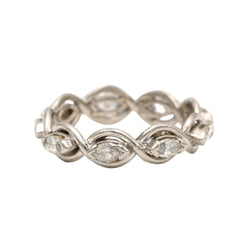Bague Alliance en blanc, or jaune et diamants - Castafiore