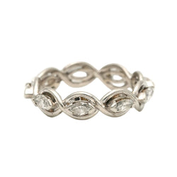 Bague Alliance en blanc, or jaune et diamants - Castafiore