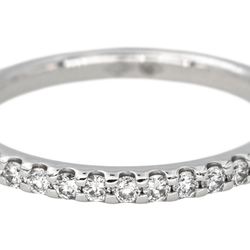 Bague Alliance en or blanc et diamant - Castafiore