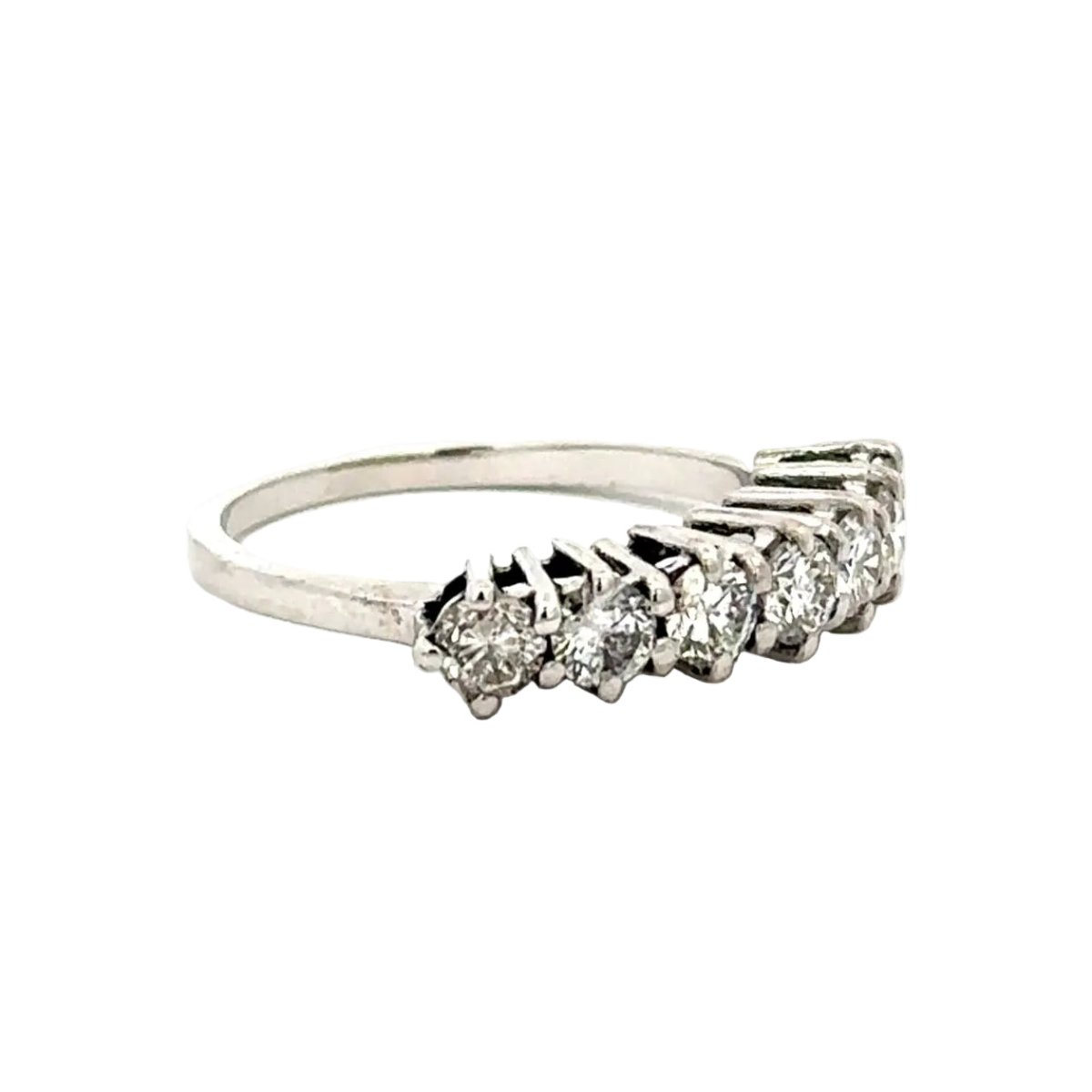 Bague Alliance en or blanc et diamants - Castafiore