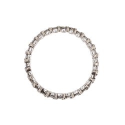 Bague Alliance en or blanc et diamants - Castafiore