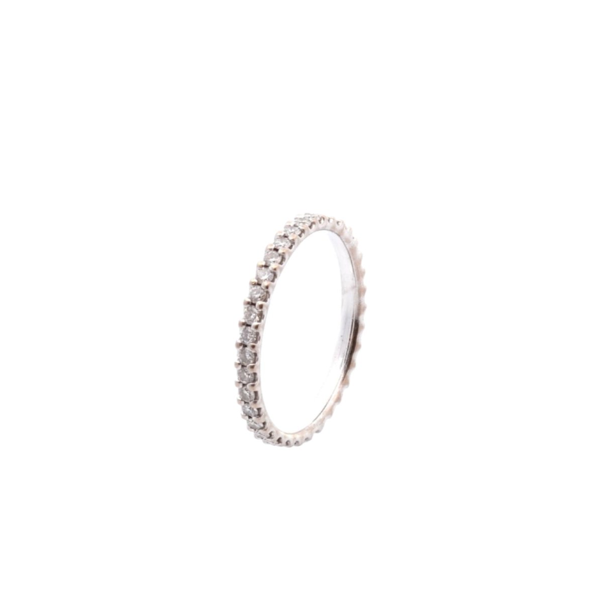 Bague Alliance en or blanc et diamants - Castafiore