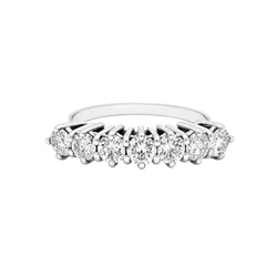 Bague Alliance en or blanc et diamants - Castafiore