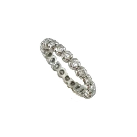 Bague Alliance en or blanc et diamants - Castafiore