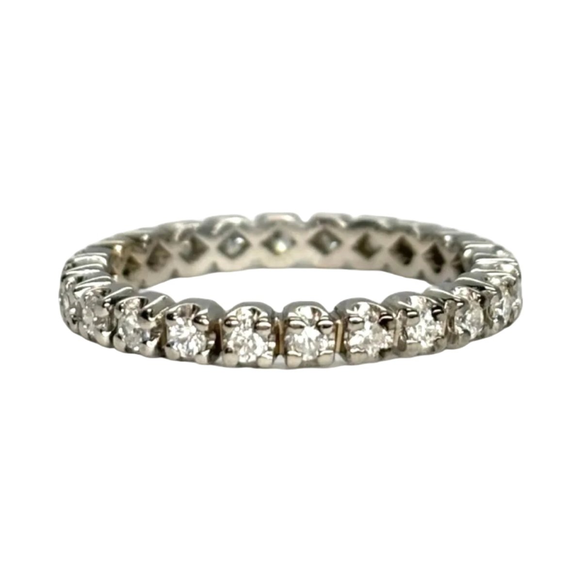 Bague Alliance en or blanc et diamants - Castafiore