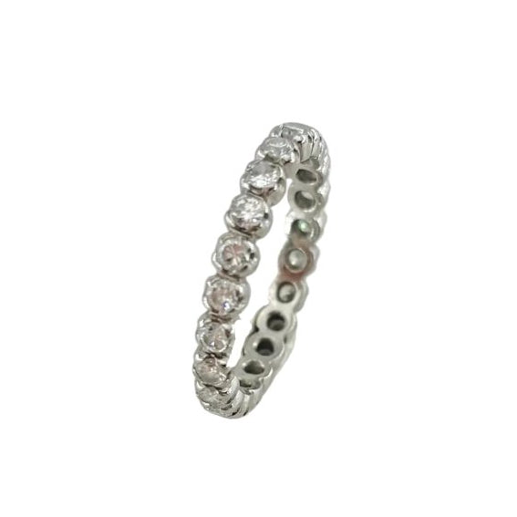 Bague Alliance en or blanc et diamants - Castafiore