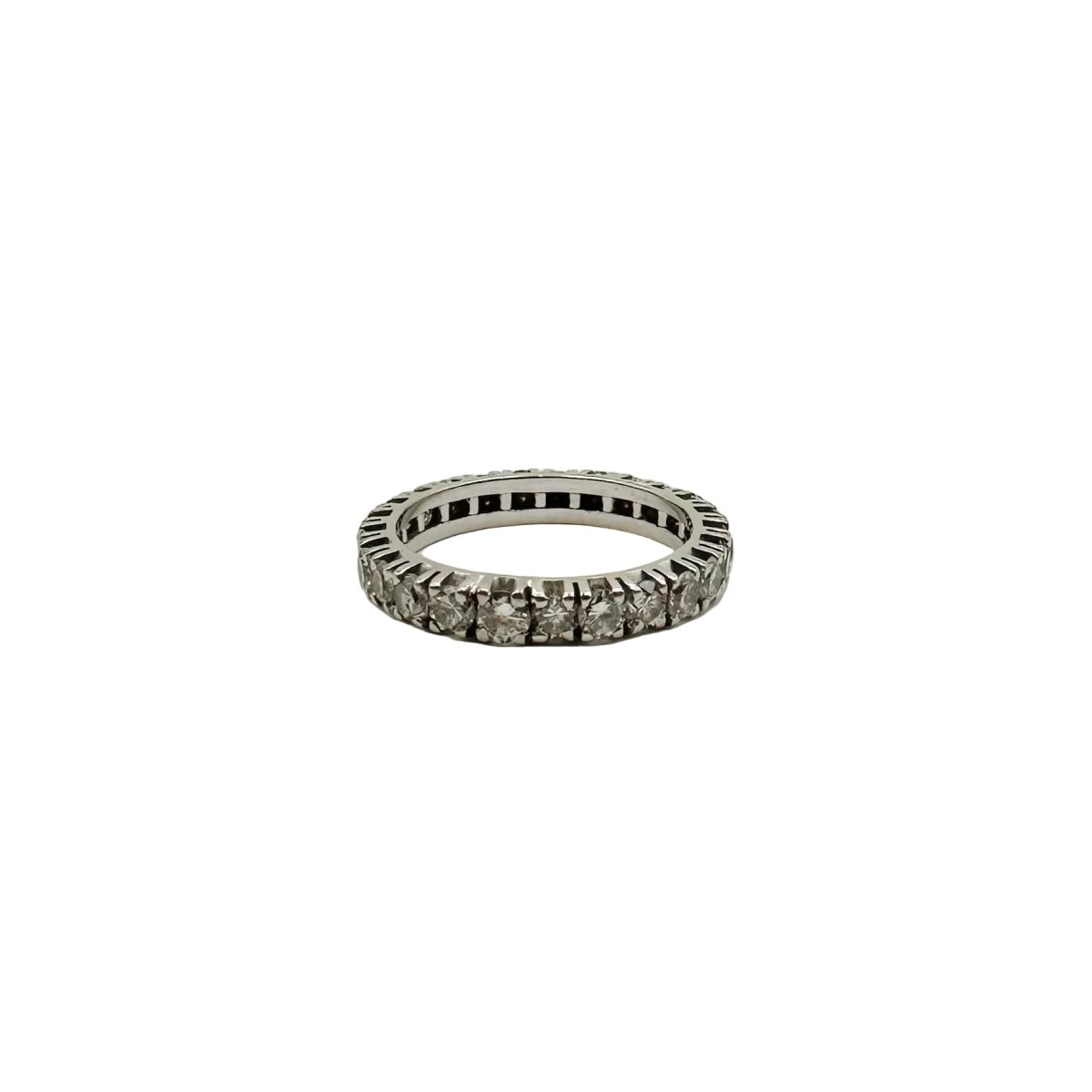 Bague Alliance en or blanc et diamants - Castafiore