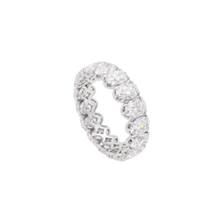 Bague Alliance en or blanc et diamants - Castafiore