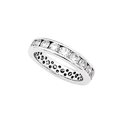 Bague Alliance en or blanc et diamants - Castafiore