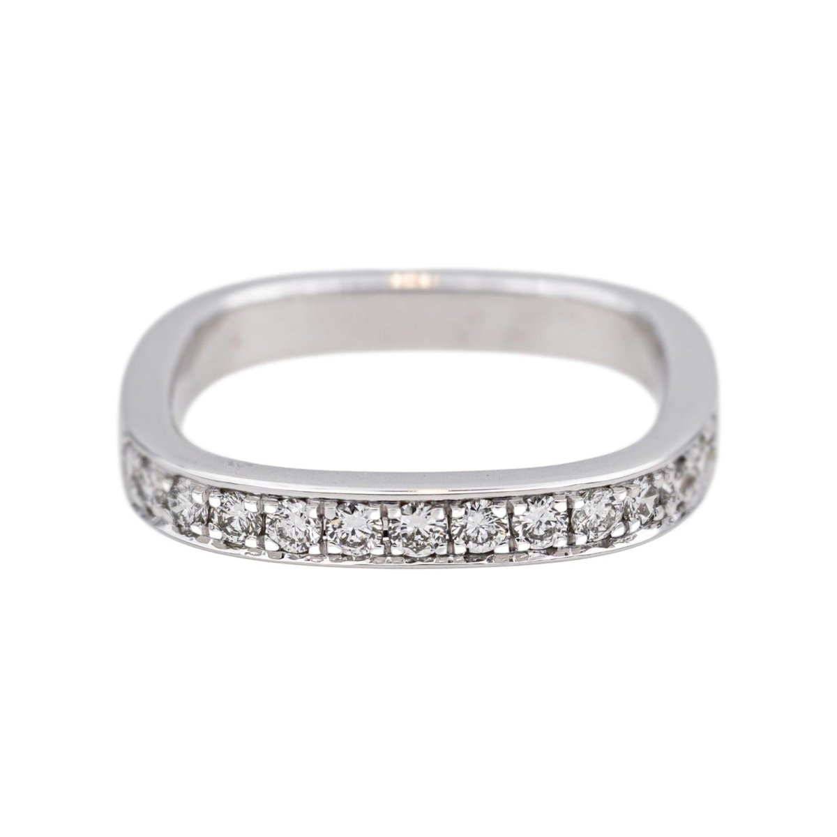 Bague Alliance en or blanc et diamants - Castafiore