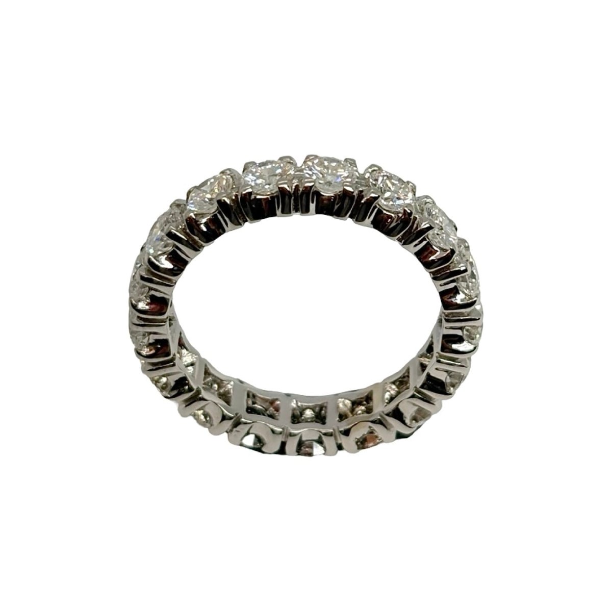 Bague Alliance en or blanc et diamants - Castafiore