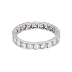Bague Alliance en or blanc et diamants - Castafiore
