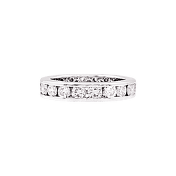 Bague Alliance en or blanc et diamants - Castafiore