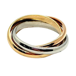 Bague Alliance en or blanc, or jaune et or rose - Castafiore