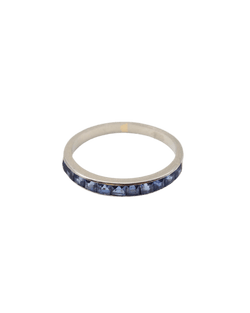 Bague Alliance en or blanc, platine et saphirs - Castafiore