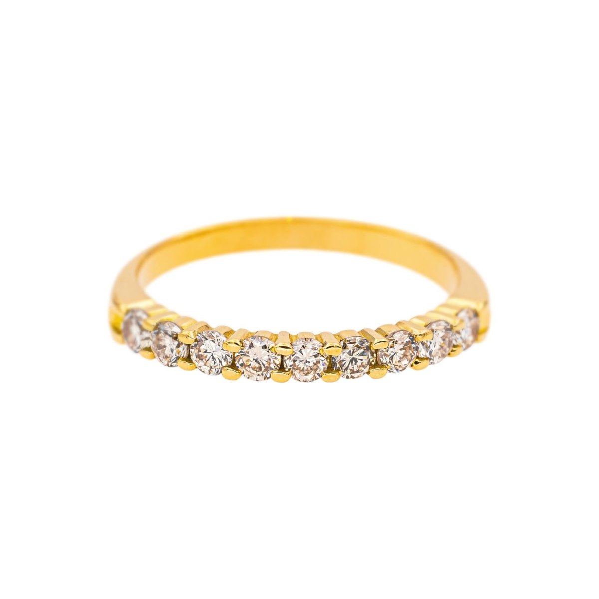 Bague Alliance en or jaune et diamants - Castafiore