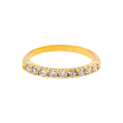 Bague Alliance en or jaune et diamants - Castafiore