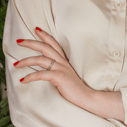 Bague Alliance en or jaune et diamants - Castafiore