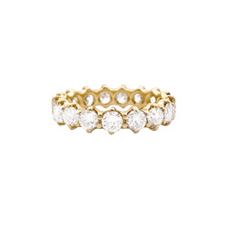 Bague Alliance en or jaune et diamants - Castafiore