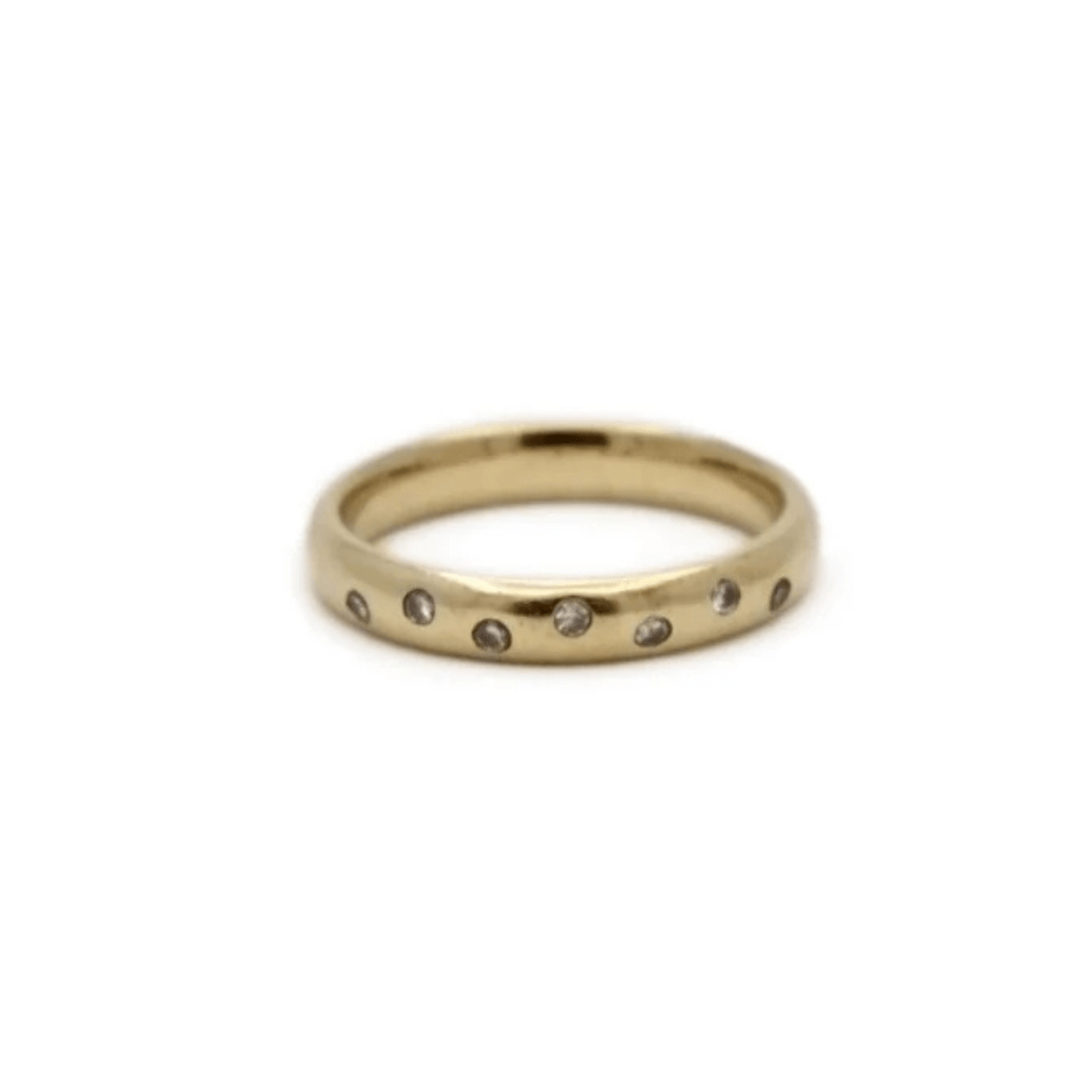 Bague Alliance en or jaune et diamants - Castafiore