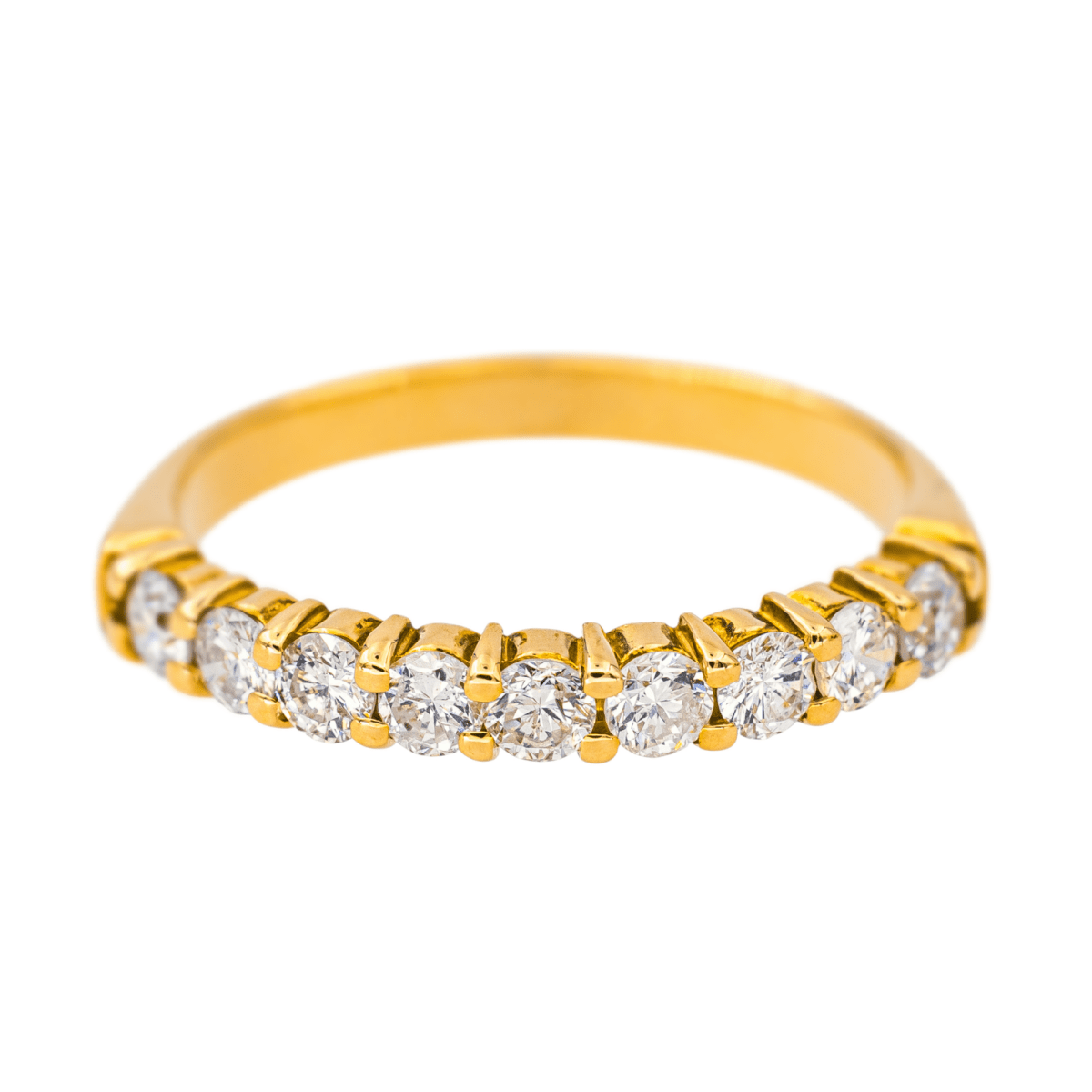 Bague Alliance en or jaune et diamants - Castafiore