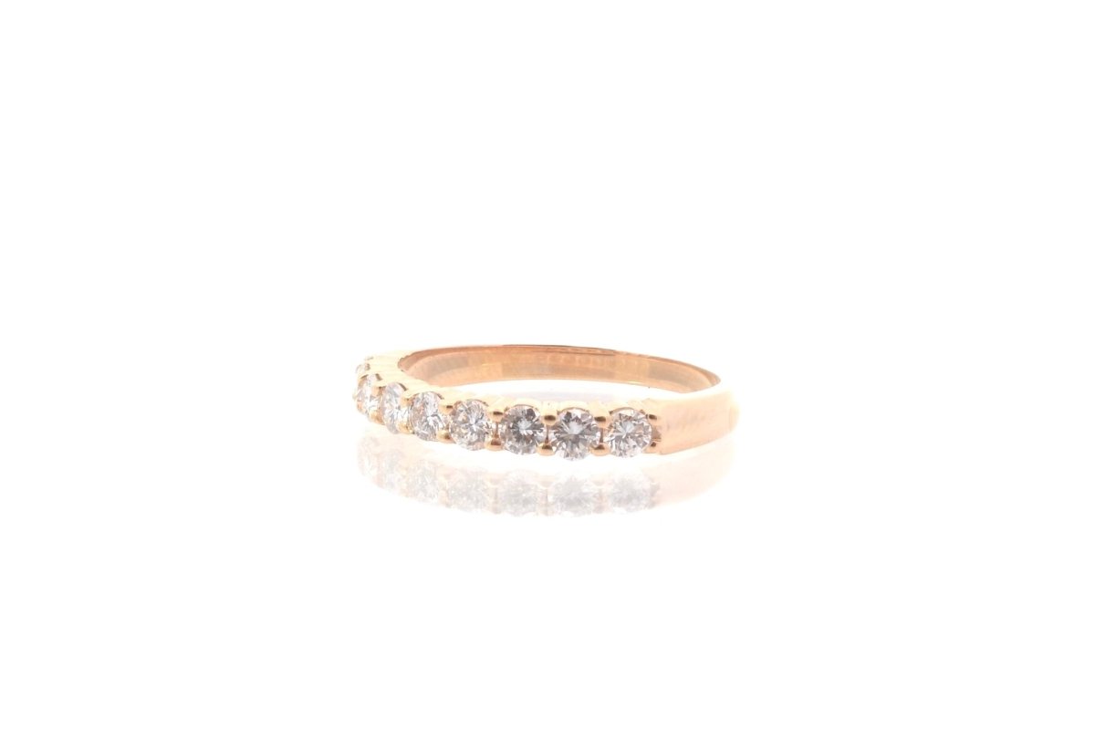 Bague alliance en or jaune et diamants - Castafiore