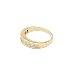 Bague Alliance en or jaune et diamants - Castafiore