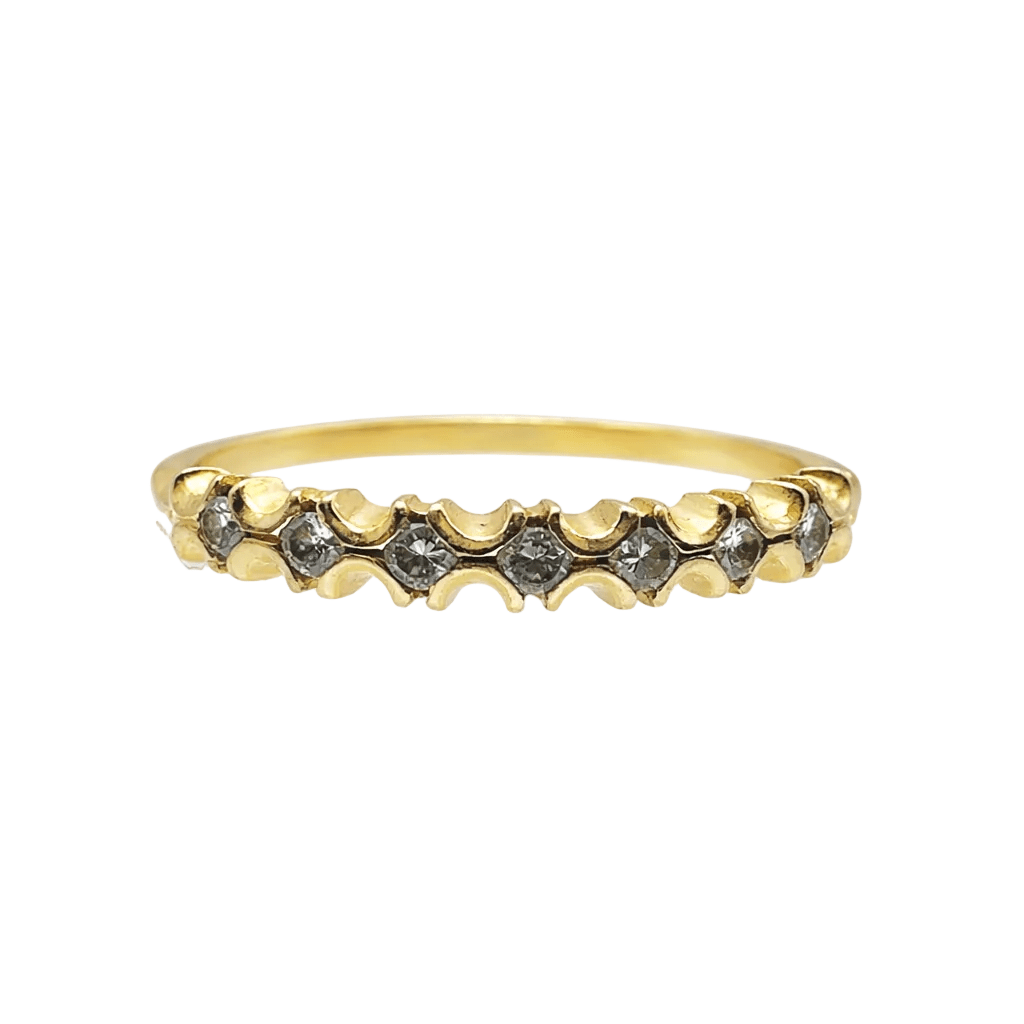 Bague Alliance en or jaune et diamants - Castafiore