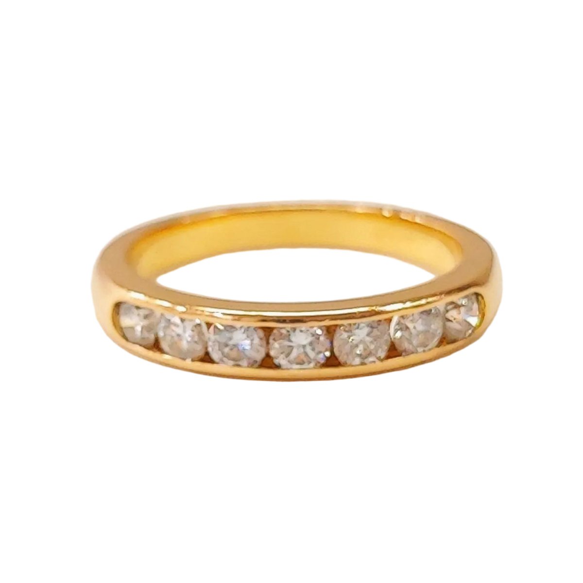 Bague Alliance en or jaune et diamants - Castafiore