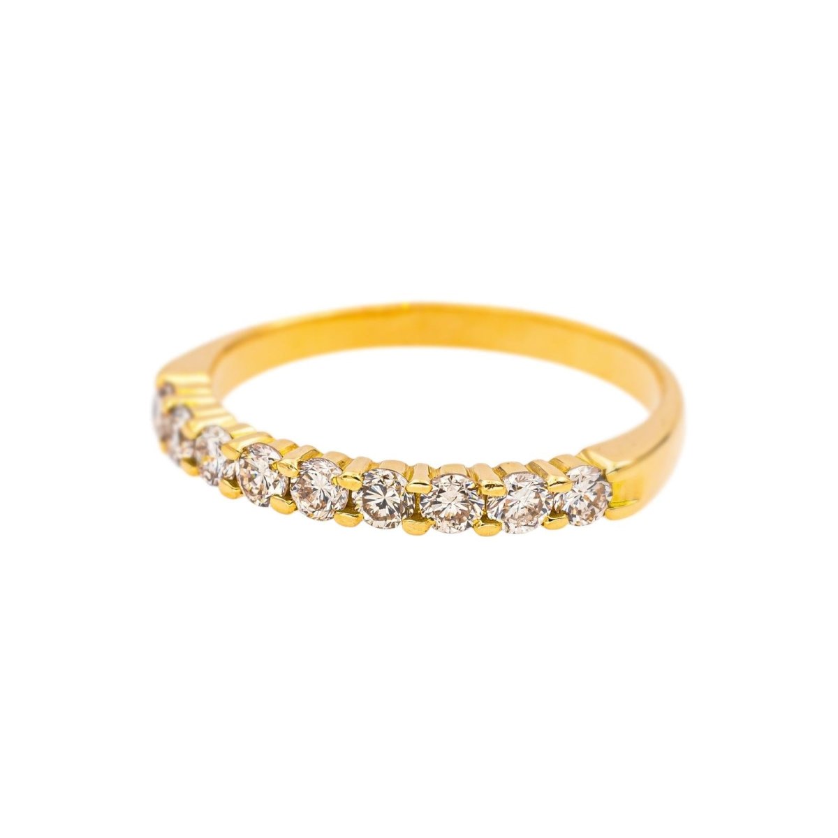 Bague Alliance en or jaune et diamants - Castafiore