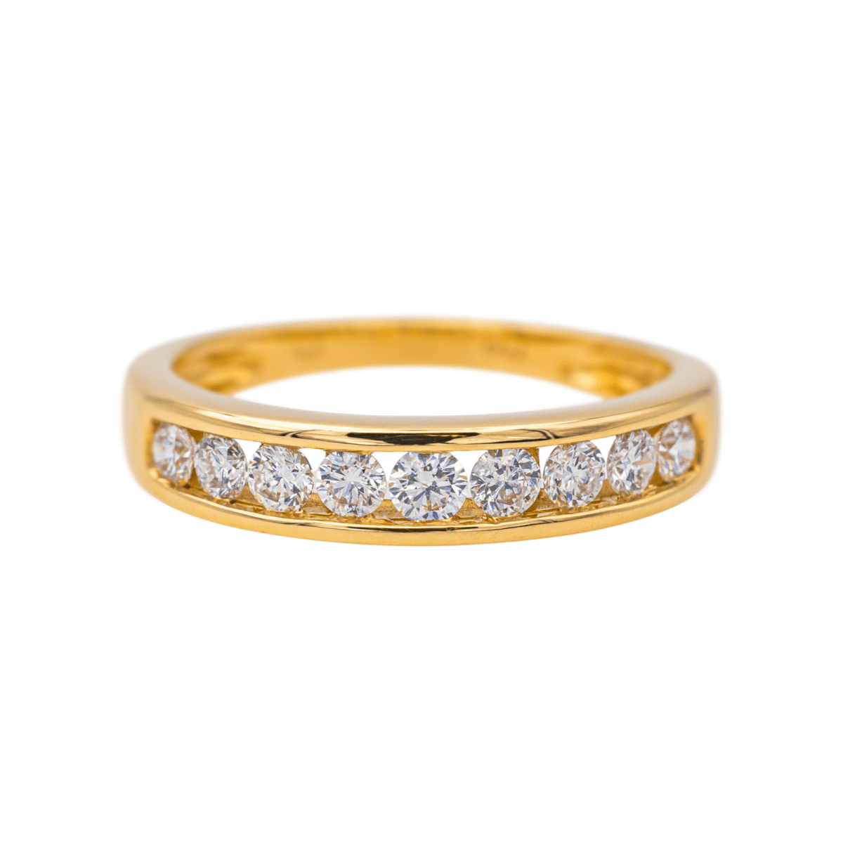 Bague Alliance en or jaune et diamants - Castafiore