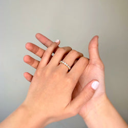 Bague Alliance en or jaune et diamants
