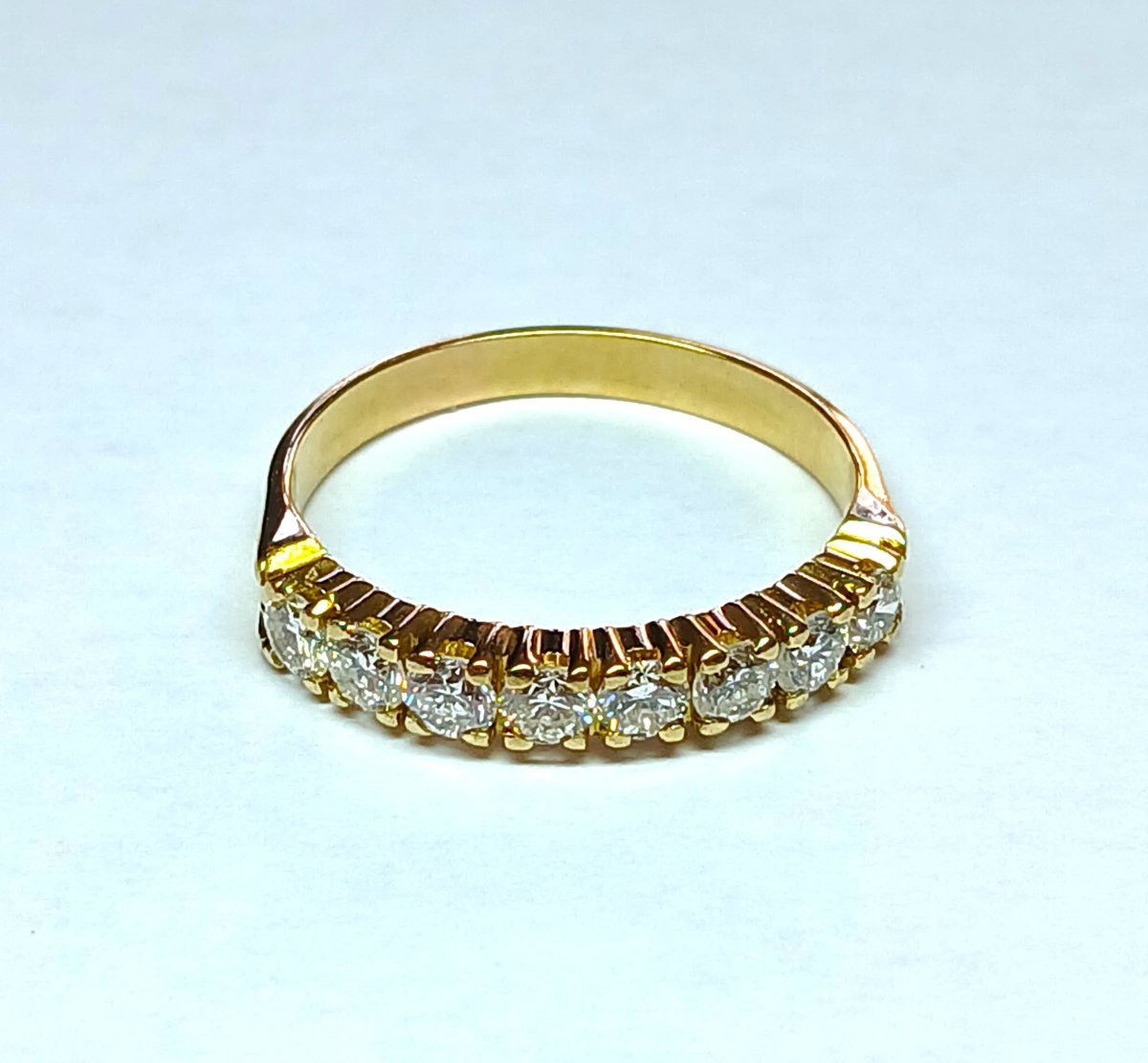 Bague Alliance en or jaune et diamants - Castafiore