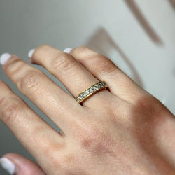 Bague Alliance en or jaune et diamants - Castafiore