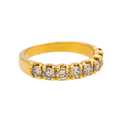 Bague Alliance en or jaune et diamants - Castafiore