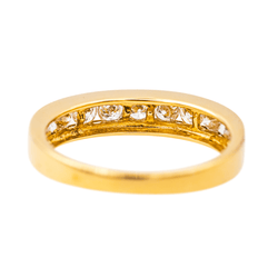 Bague Alliance en or jaune et diamants - Castafiore
