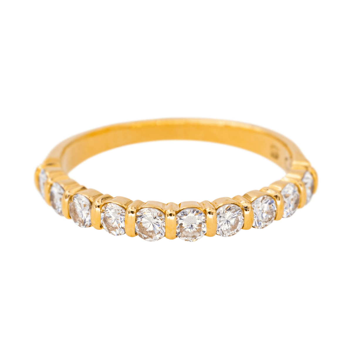Bague Alliance en or jaune et diamants - Castafiore