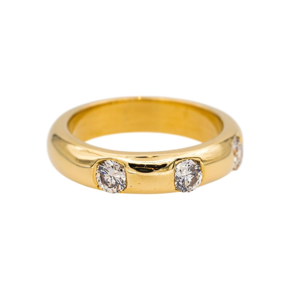 Bague Alliance en or jaune et diamants - Castafiore