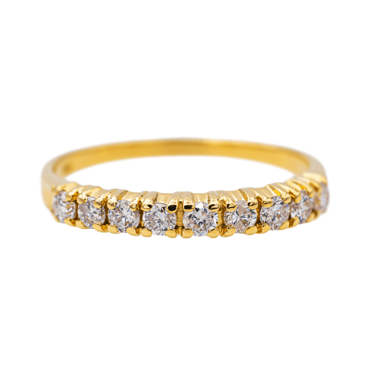Bague Alliance en or jaune et diamants - Castafiore