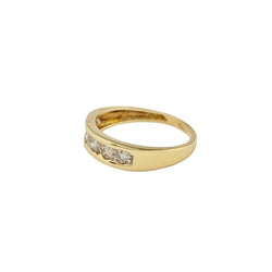 Bague Alliance en or jaune et diamants - Castafiore