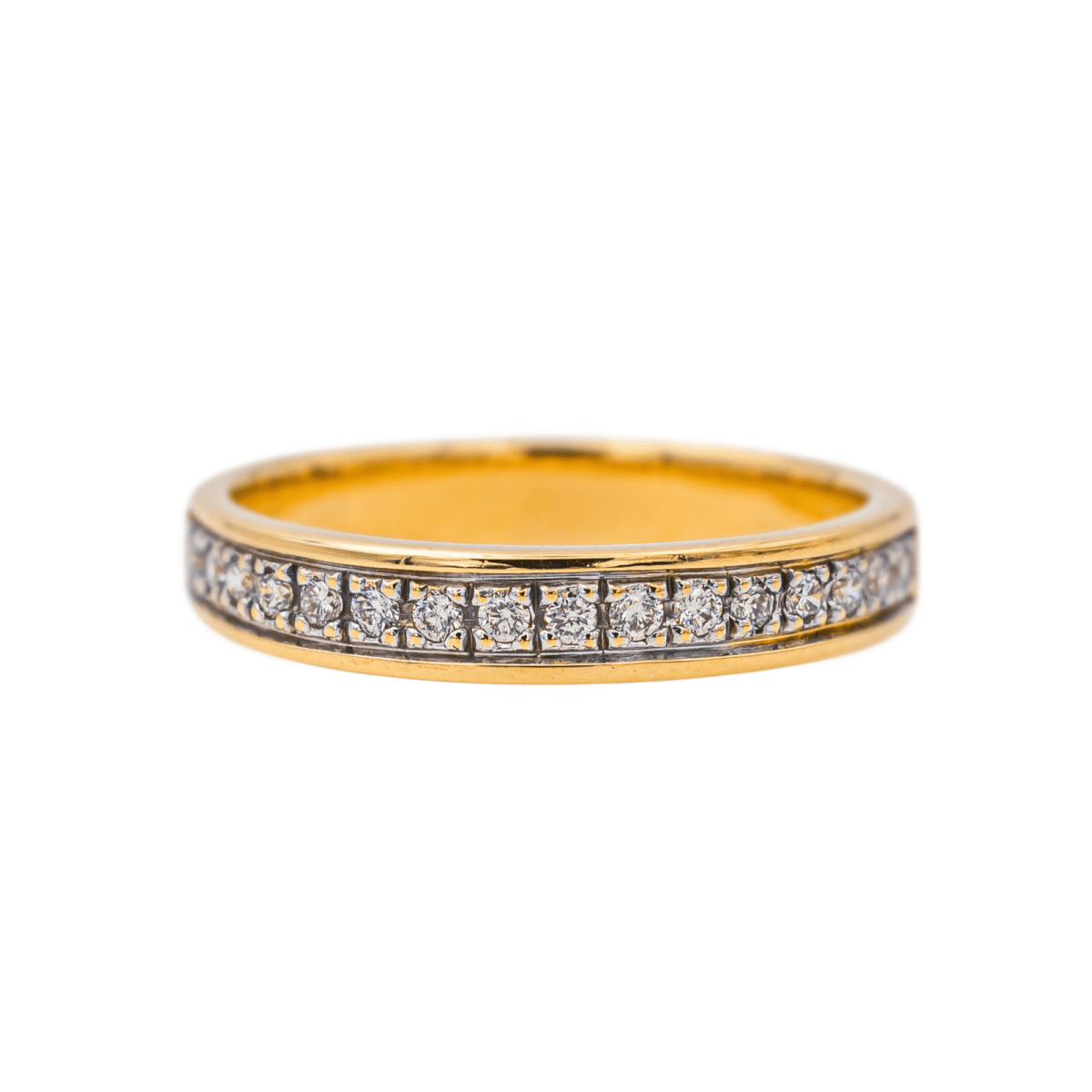 Bague Alliance en or jaune et diamants - Castafiore